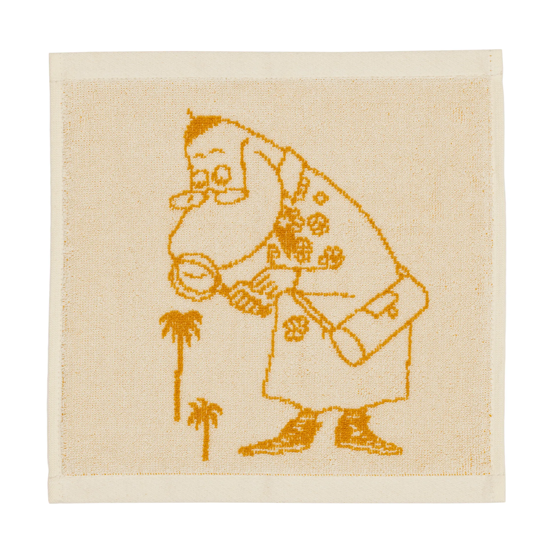 Mumin håndkle 25x25 cm, Hemulen, oker Moomin Arabia