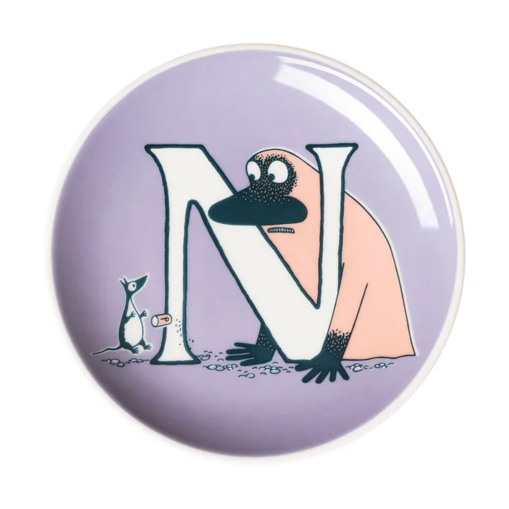 Mummi ABC minitallerken - N, 10,5 cm - Moomin Arabia