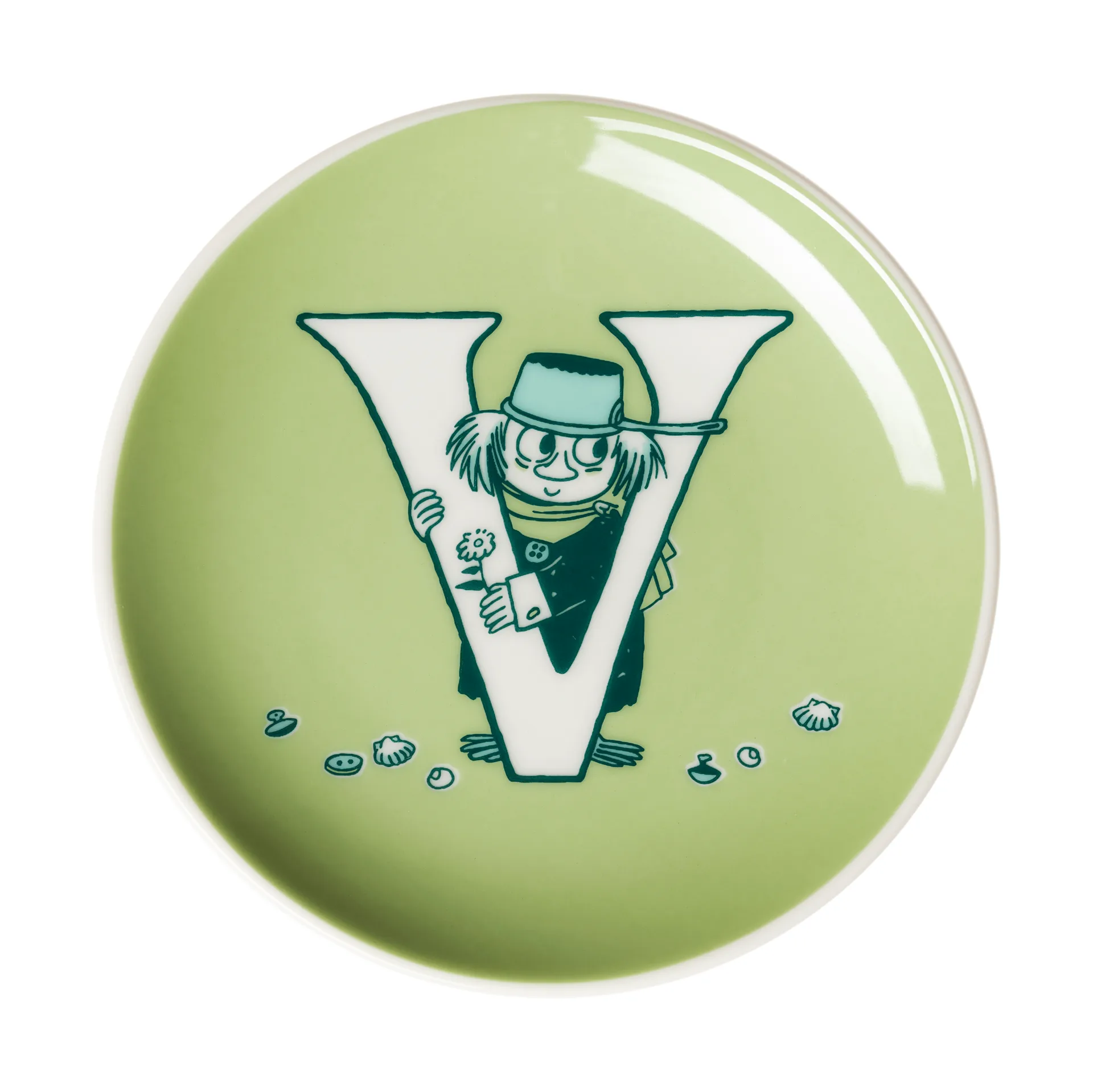 Mummi ABC minitallerken, V, 10,5 cm Moomin Arabia