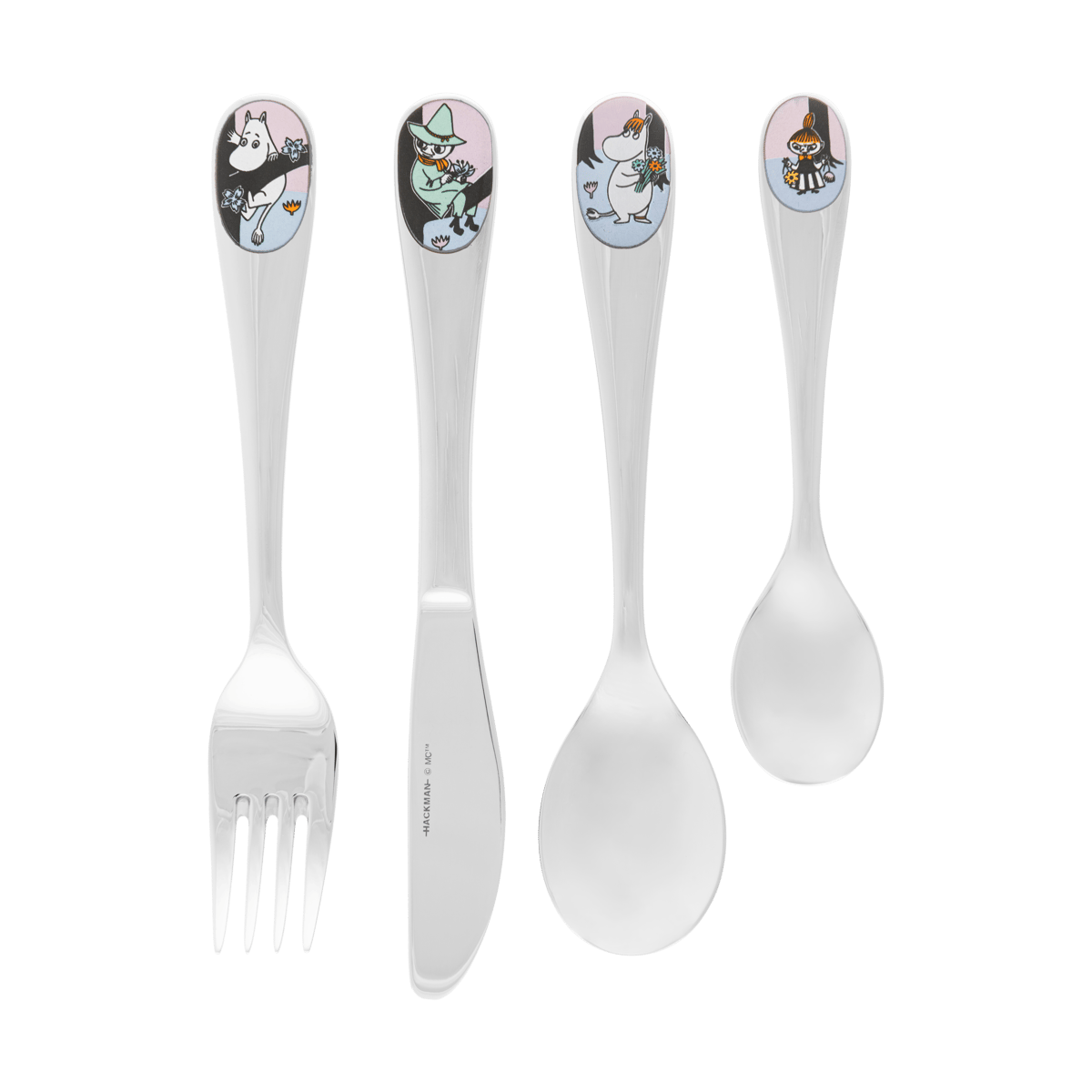 Moomin Arabia Mummi barnebestikksett Venner for Alltid, 4 deler Multi