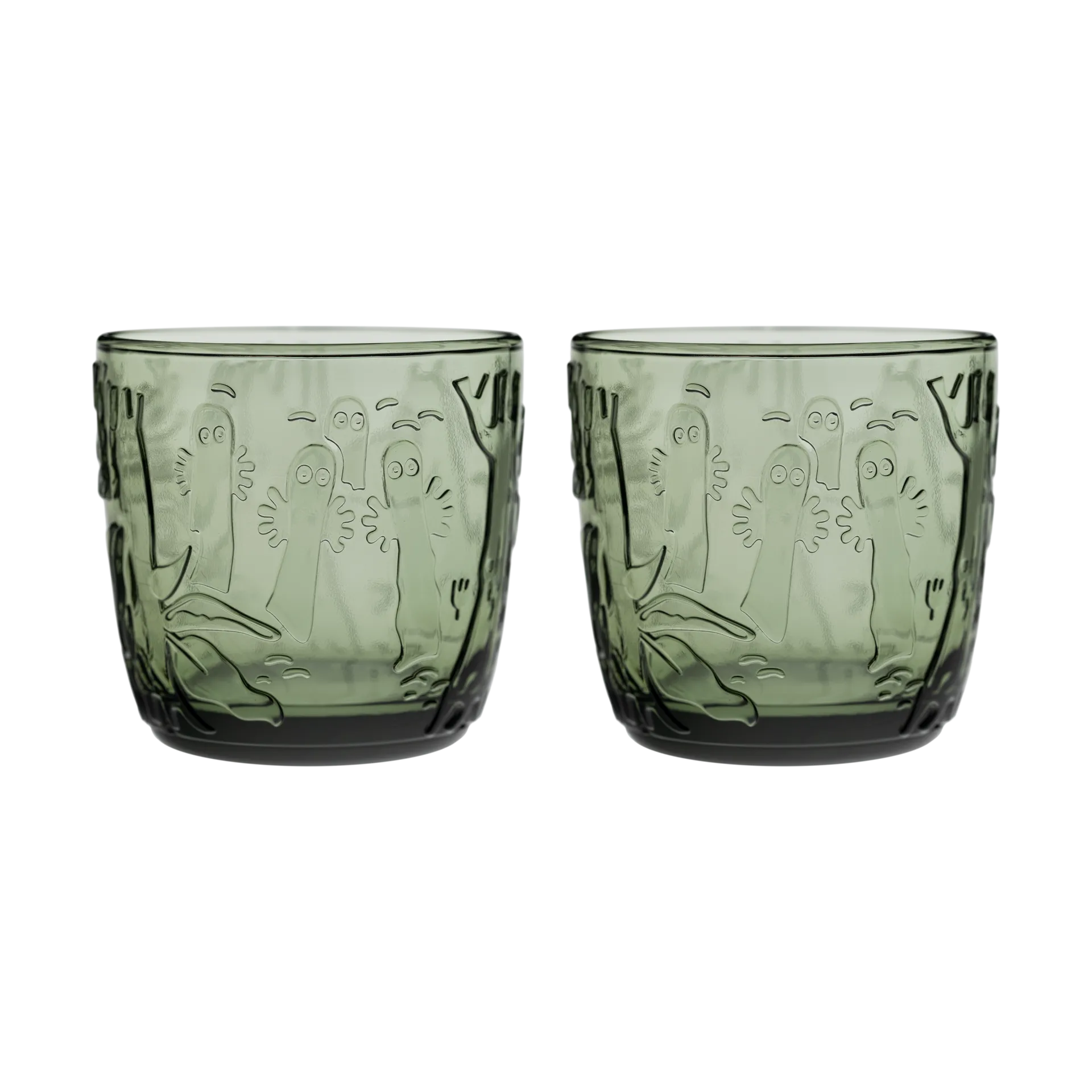 Mummi drikkeglass 28 cl 2-pack, Furugrønn Moomin Arabia