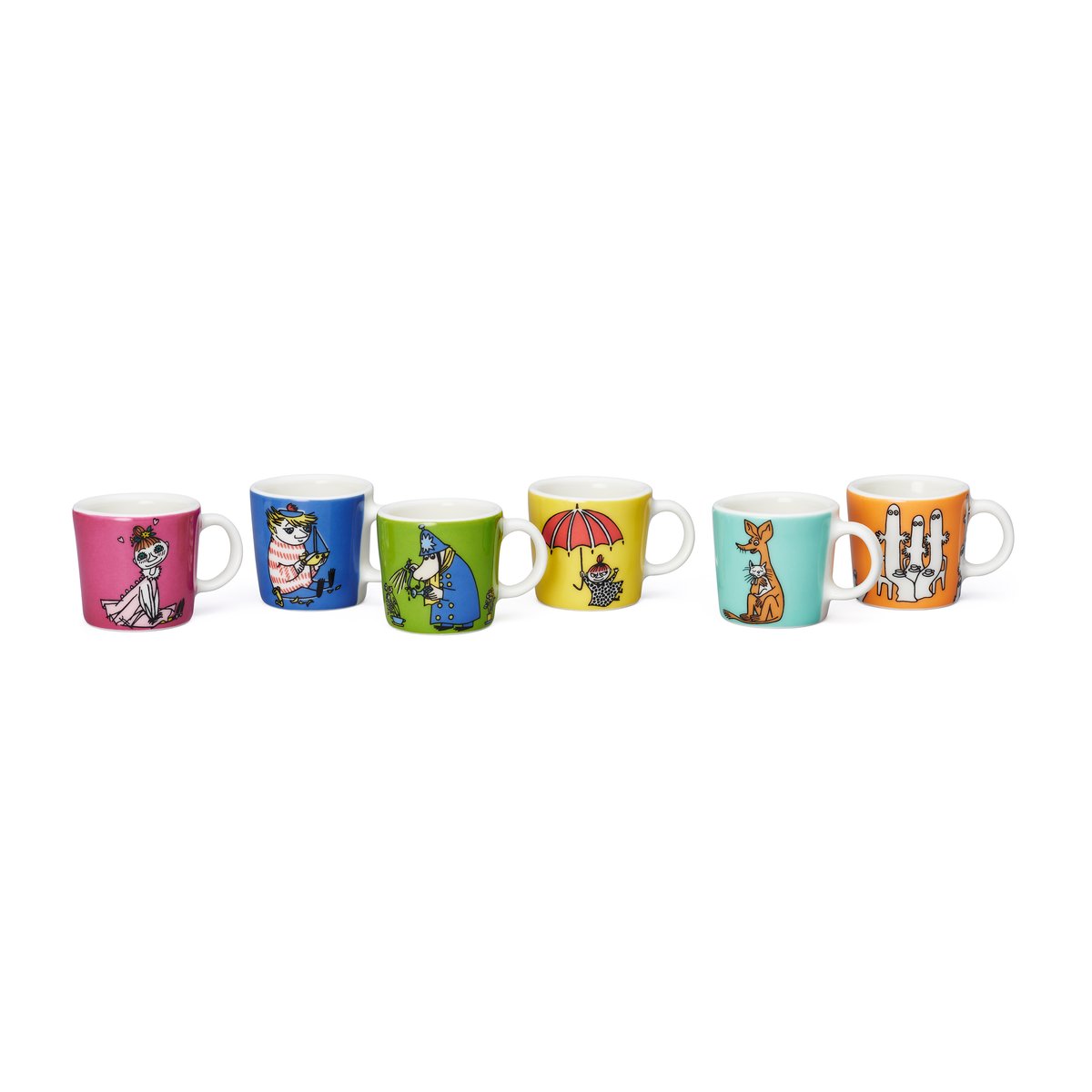 Moomin Arabia Mummi minikopper 6-pakning Tredje classic Multi