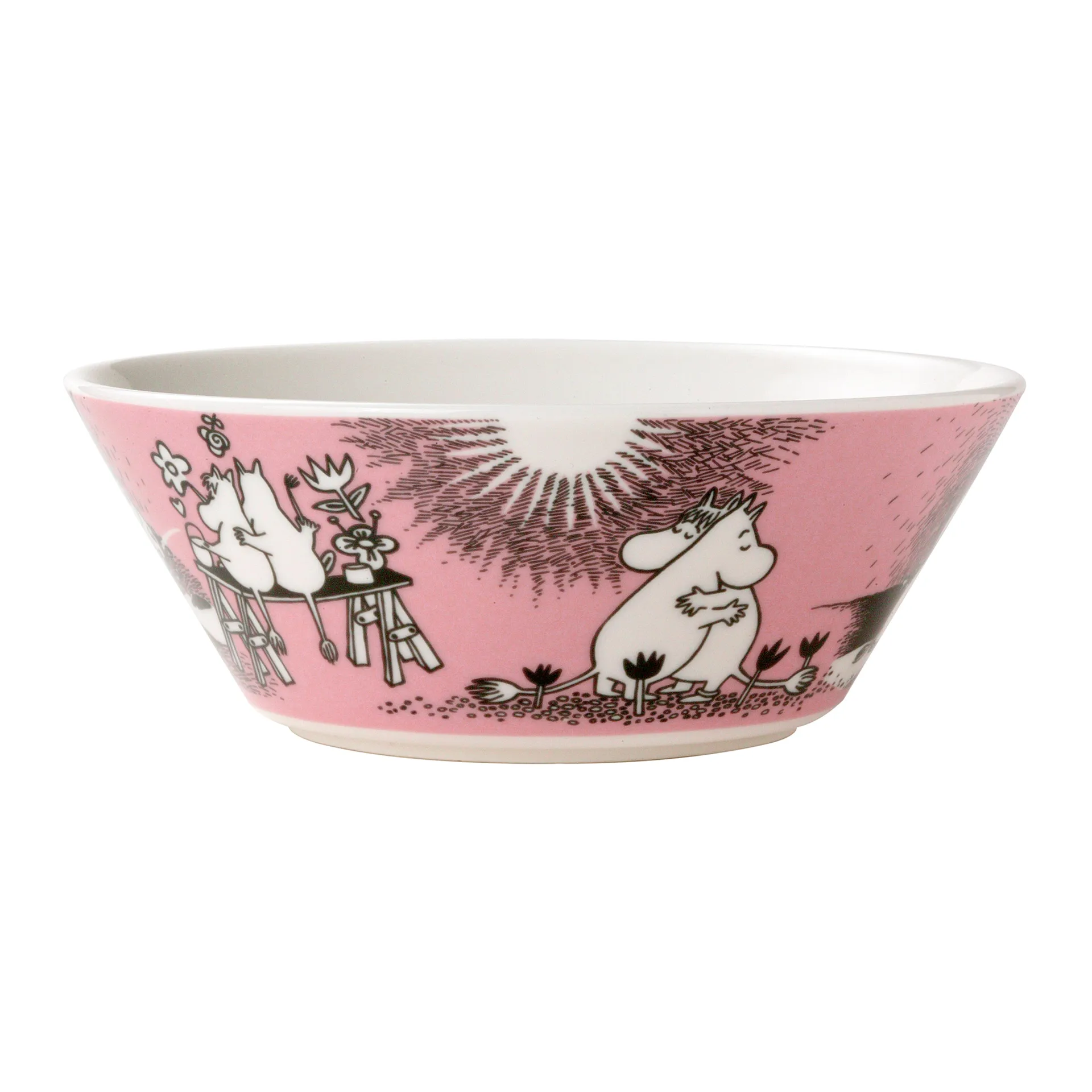 Mummiskål Kjærlighet, rosa Moomin Arabia
