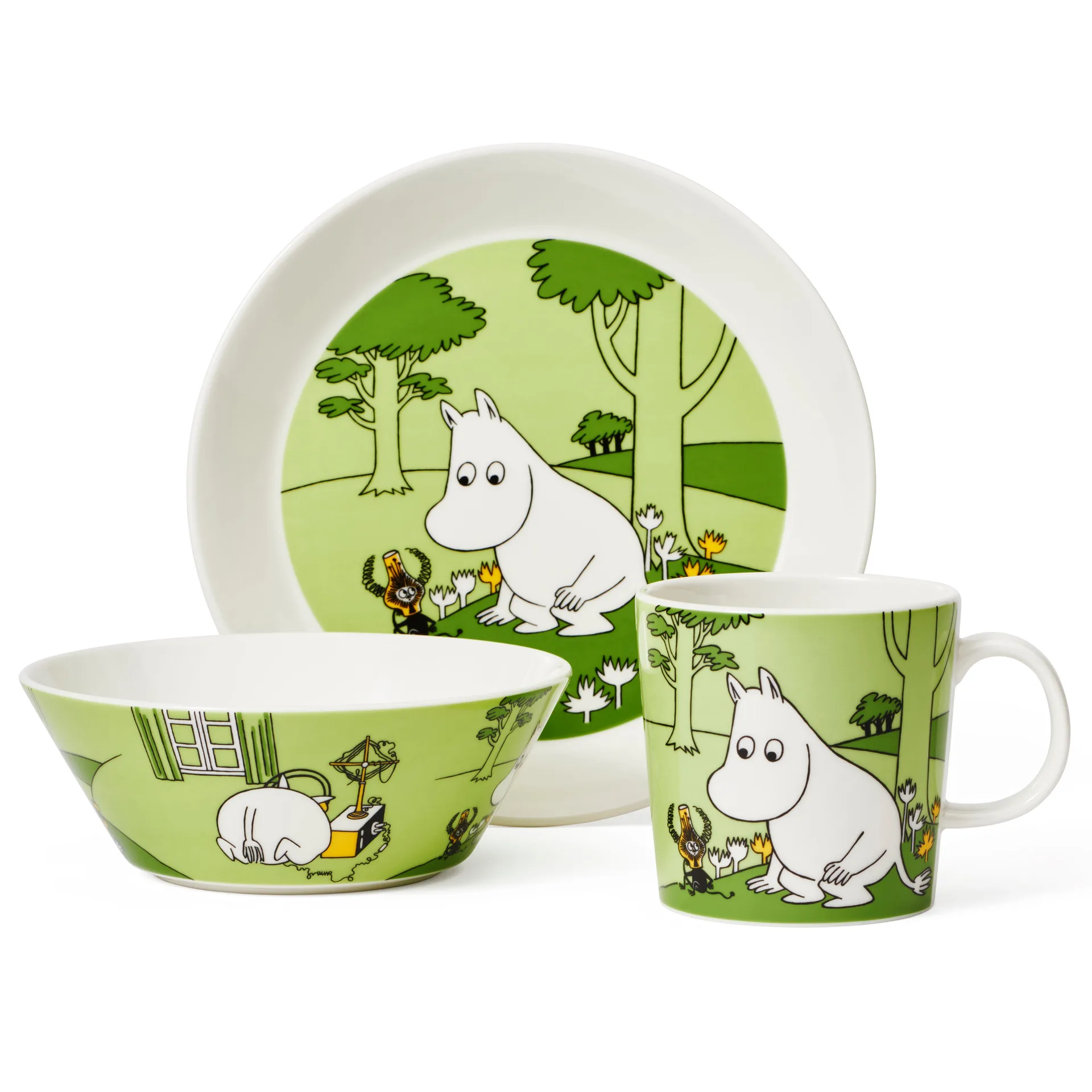 Mummiskål Mummitrollet, Gressgrønn Moomin Arabia