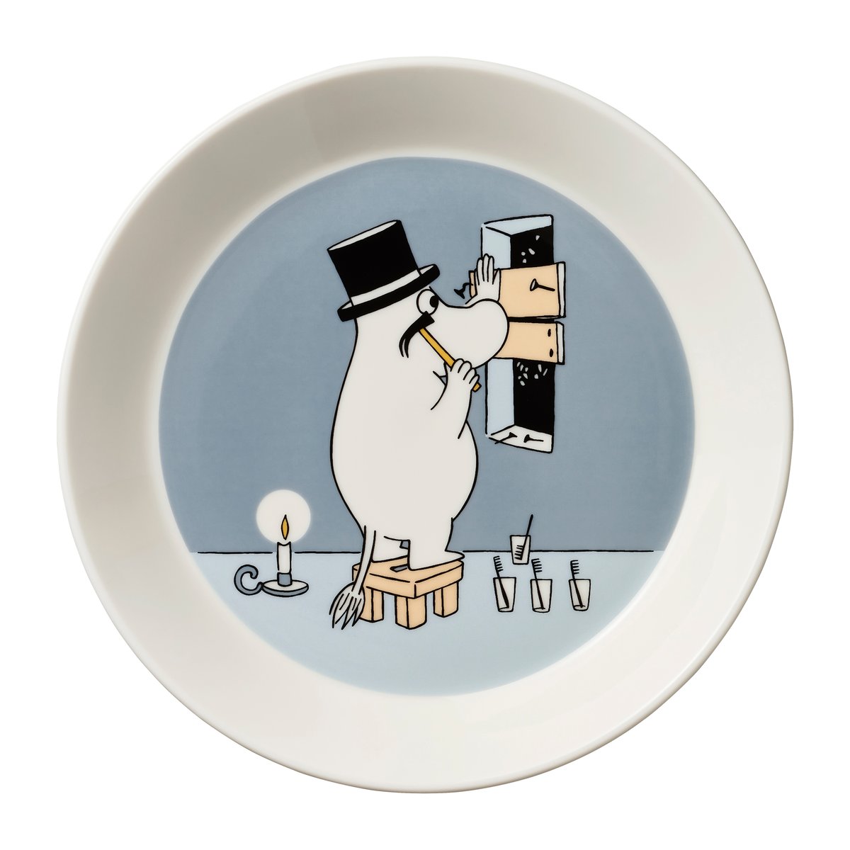 Moomin Arabia Mummitallerken Ø19 cm Mummipappa Grå