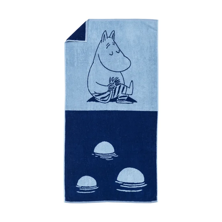 Mummitrollet badehåndkle 70 x 140 cm - Mummitrollet marineblå - Moomin Arabia