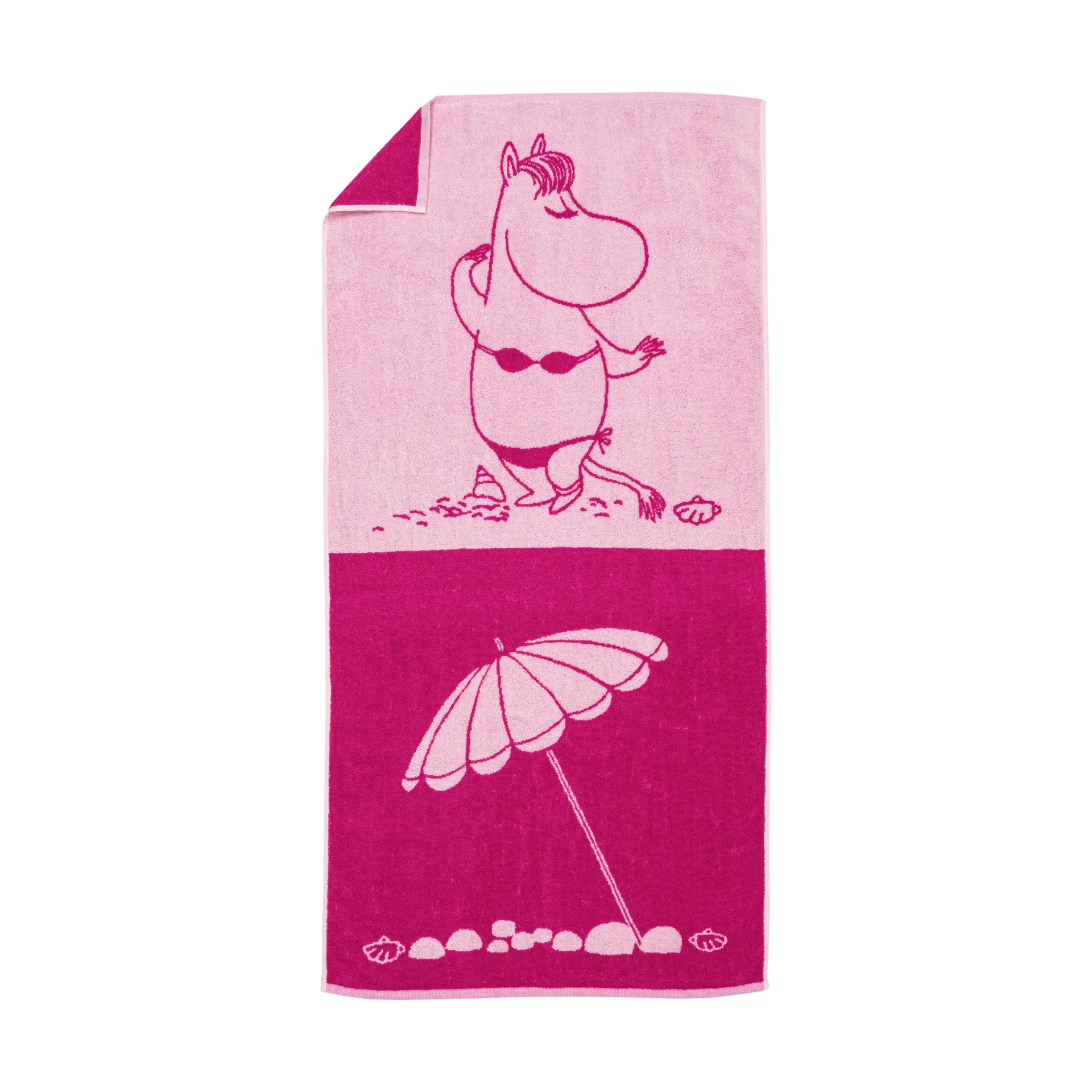 Mummitrollet badehåndkle 70 x 140 cm, Snorkfrøken rosa Moomin Arabia