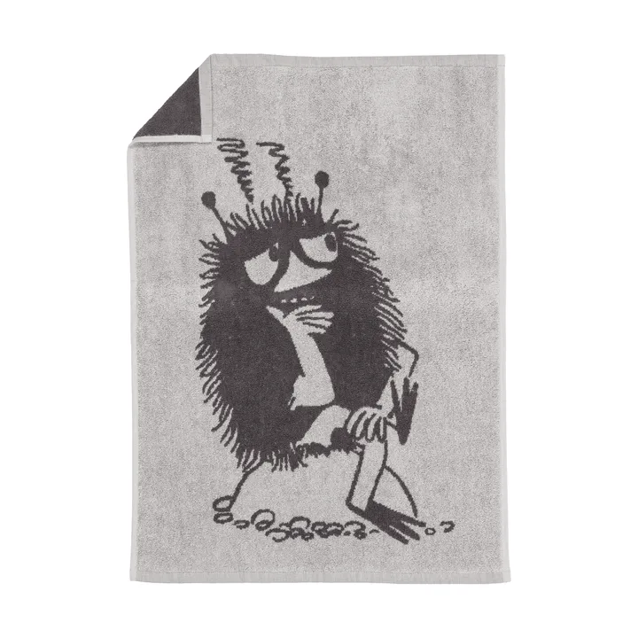 Mummitrollet håndkle 50 x 70 cm - Stinky, grå - Moomin Arabia