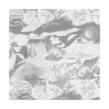 Mummitrollet sengesett 150 x 210 cm - Seiling, grå - Moomin Arabia