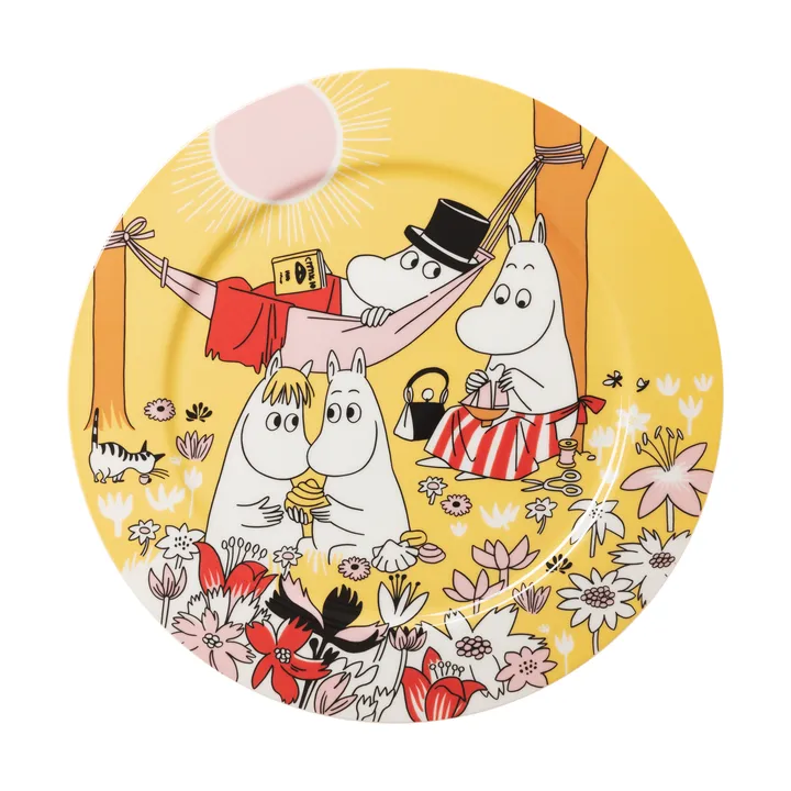 Mummitrollet serveringsfat Familiekos - Gul, 30 cm - Moomin Arabia