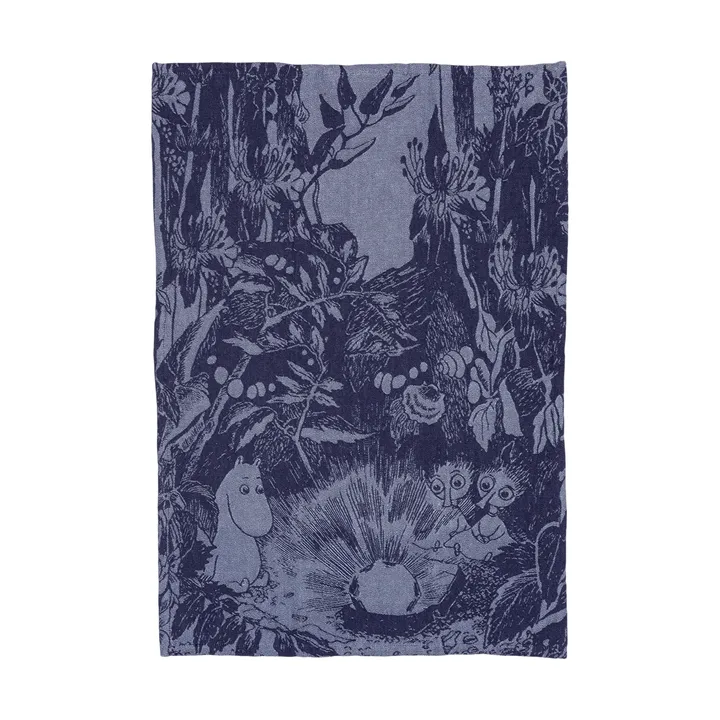 Mystikens skog Mumin kjøkkenhåndkle - Blå, 45x66 cm - Moomin Arabia