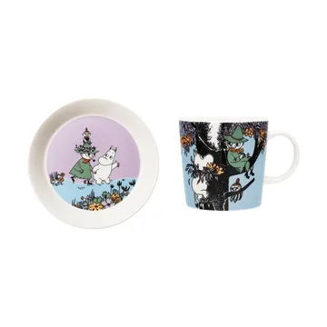 Venn for alltid Mummitroll krus og tallerken - 2 deler - Moomin Arabia