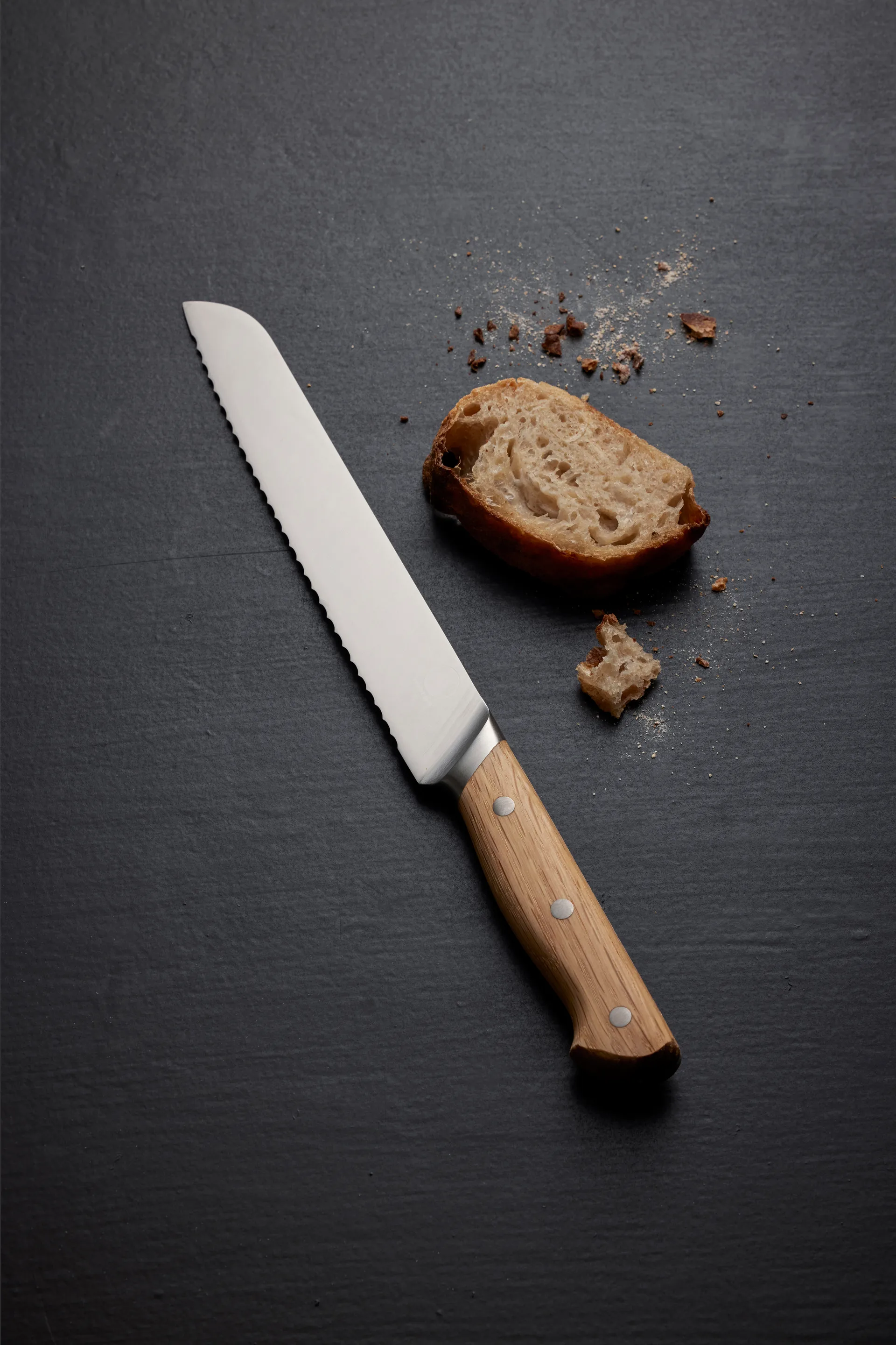 Foresta brødkniv 32,5 cm, Rustfritt stål-eik Morsø