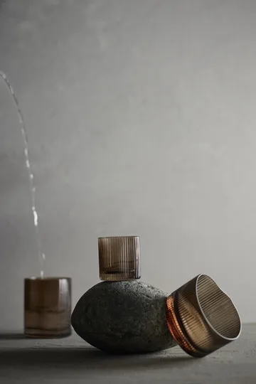 Ripe drikkeglass lavt 20 cl - Smoked brown - MUUBS