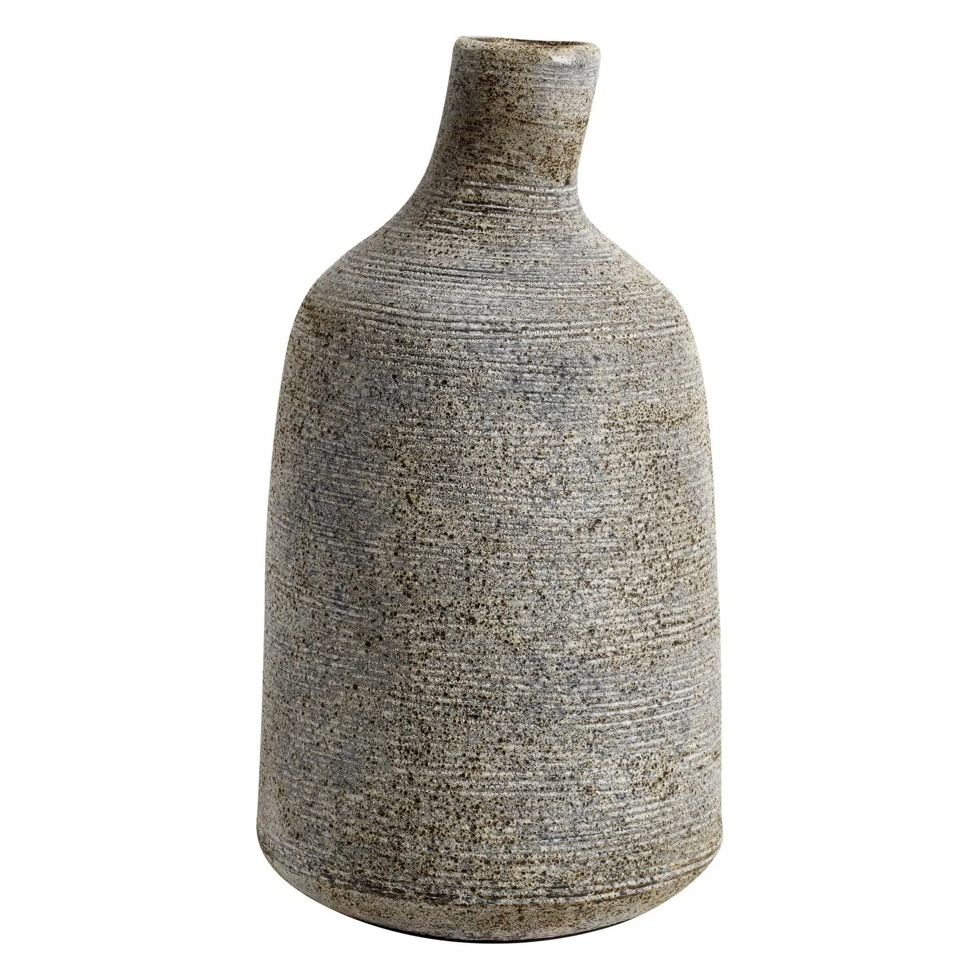 MUUBS Stain vase stor 26 cm Gr&aring;brun