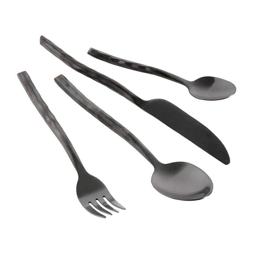 MUUBS Uta bestikk 16 deler Matt black