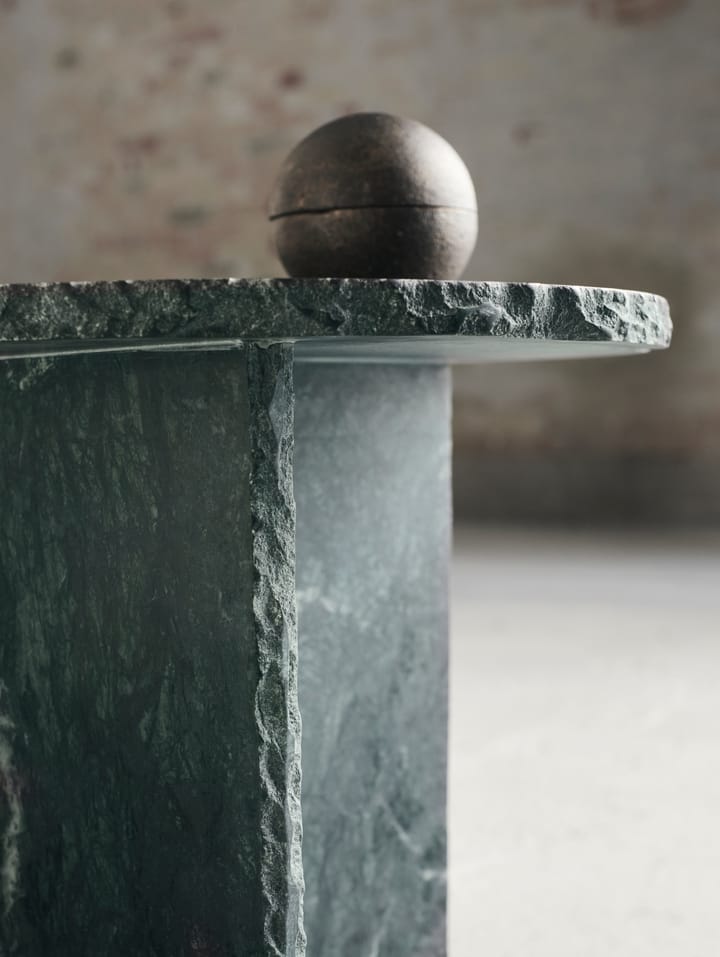 Verde sidebord Ø40 cm, Grønn marmor MUUBS