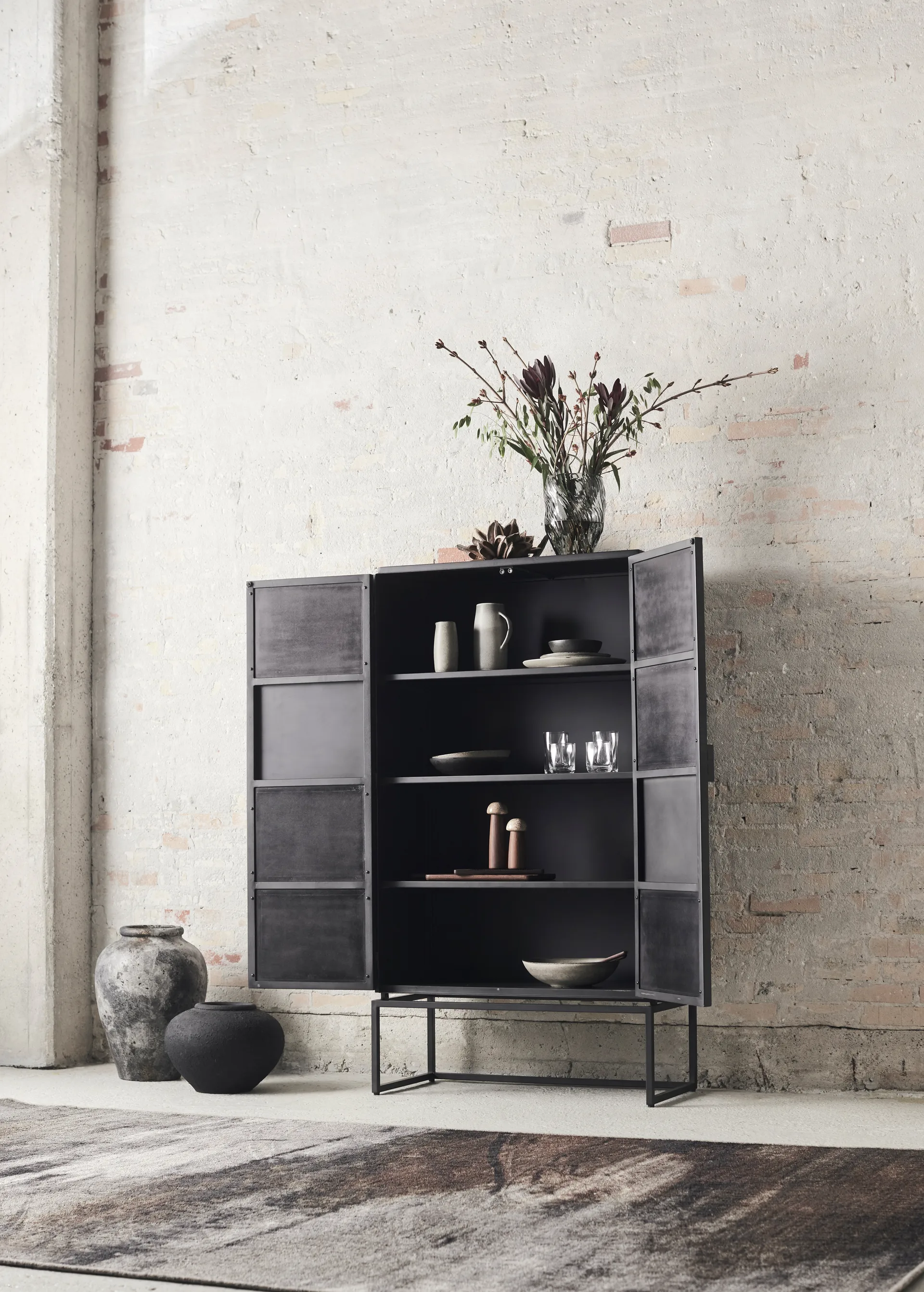 Yami salt- og pepperkvern M, Karbonisert asketre-marmor MUUBS