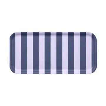 Checks & Stripes brett 13 x 27 cm - Lilac-blue - Muurla