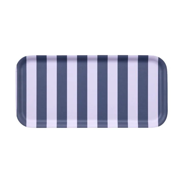 Checks & Stripes brett 13 x 27 cm - Lilac-blue - Muurla