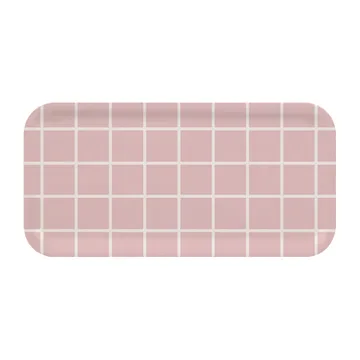 Checks & Stripes brett 13 x 27 cm - Rosa-hvit - Muurla