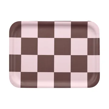 Checks & Stripes brett 20x27 cm - Brown-pink - Muurla