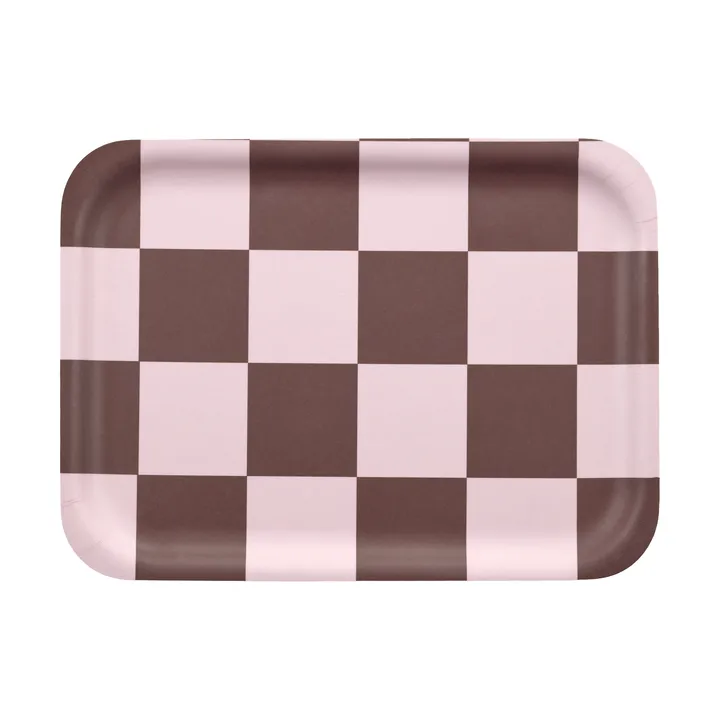 Checks & Stripes brett 20x27 cm - Brown-pink - Muurla