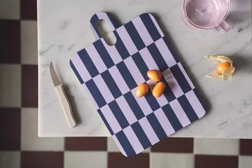 Checks & Stripes brett 21 x 31 cm - Lilac-blue-green - Muurla