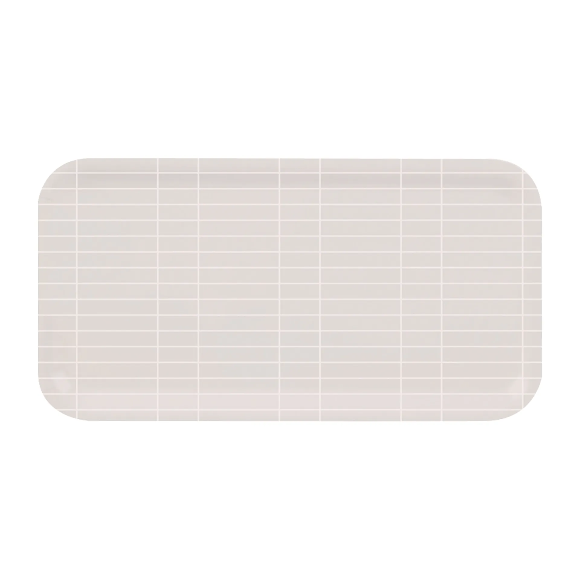 Checks & Stripes brett 22 x 43 cm, Beige-hvit Muurla