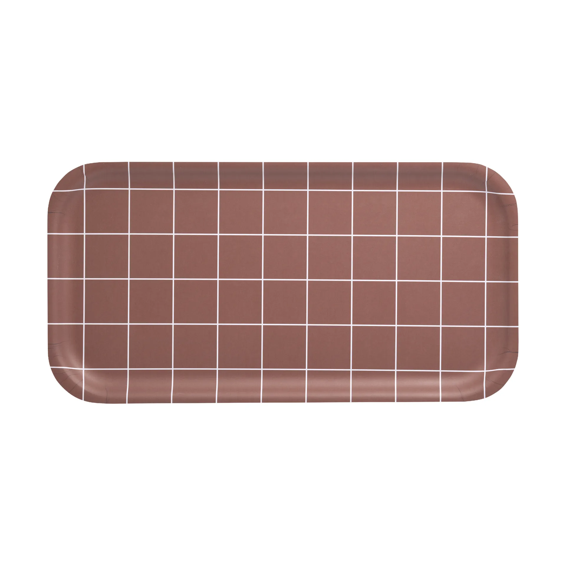 Checks & Stripes brett 22 x 43 cm, Brown Muurla