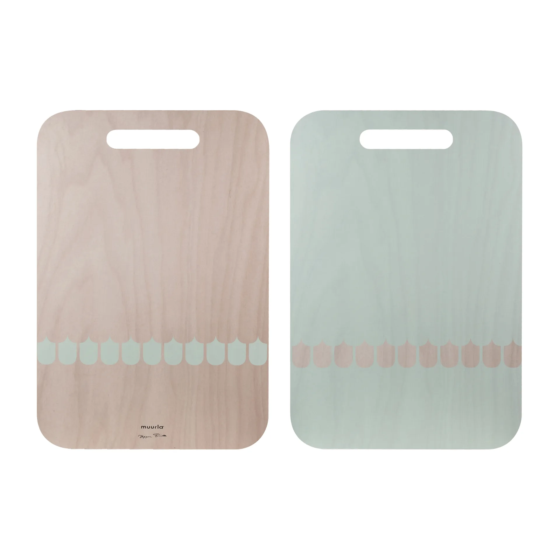 Chop & Serve Vappu brett 30 x 44 cm, Bjørk-Grønn Muurla