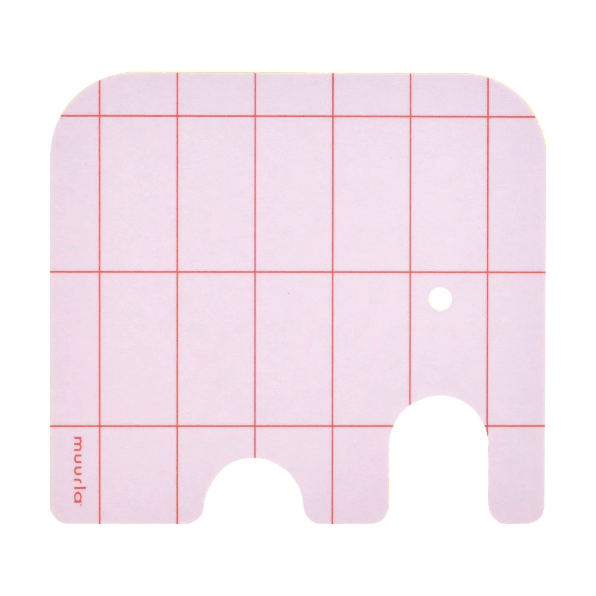 Elephant glassbrikke 11x10 cm, Pink Muurla