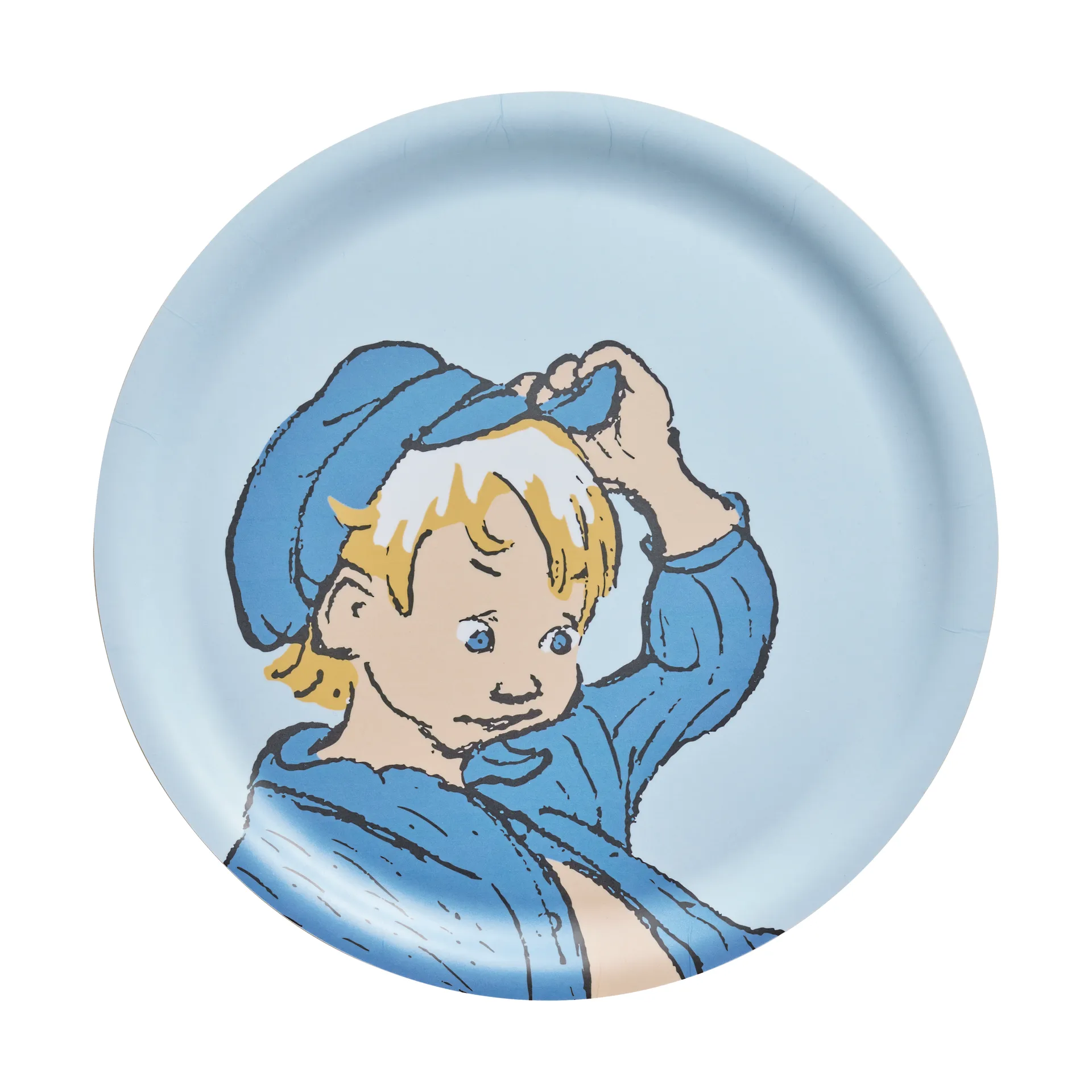 Emil brett Ø25 cm, Blå Muurla