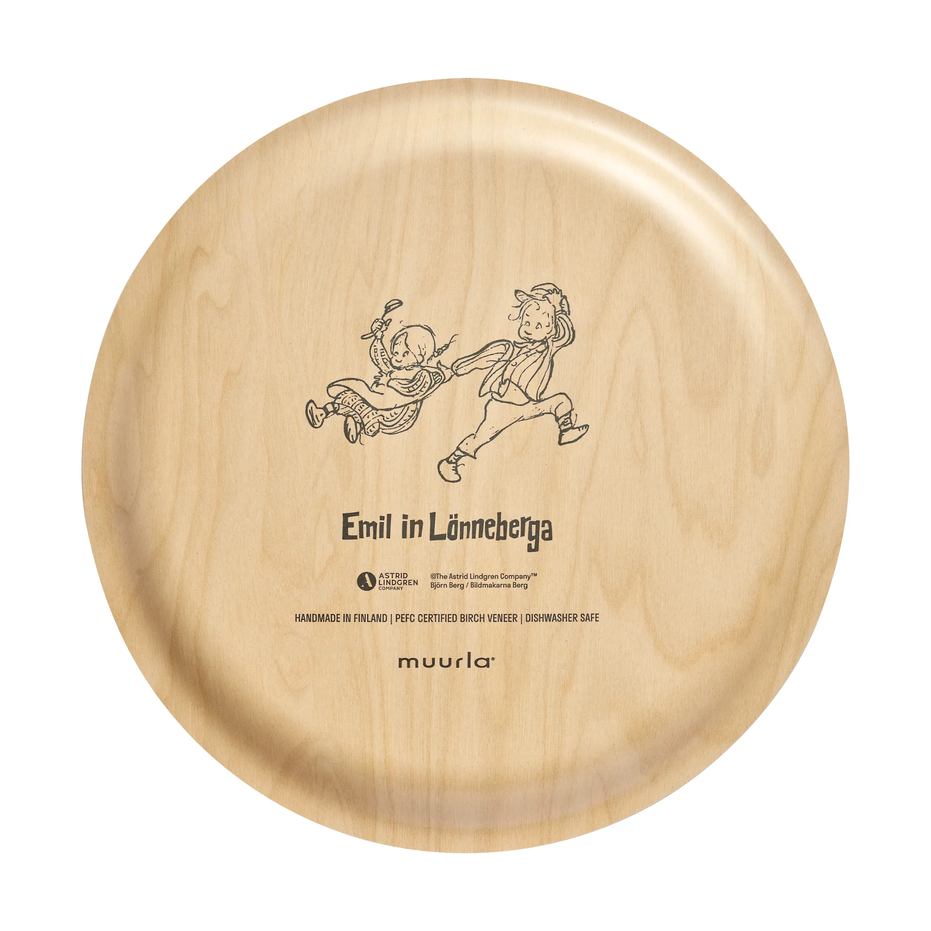 Emil brett Ø25 cm, Blå Muurla