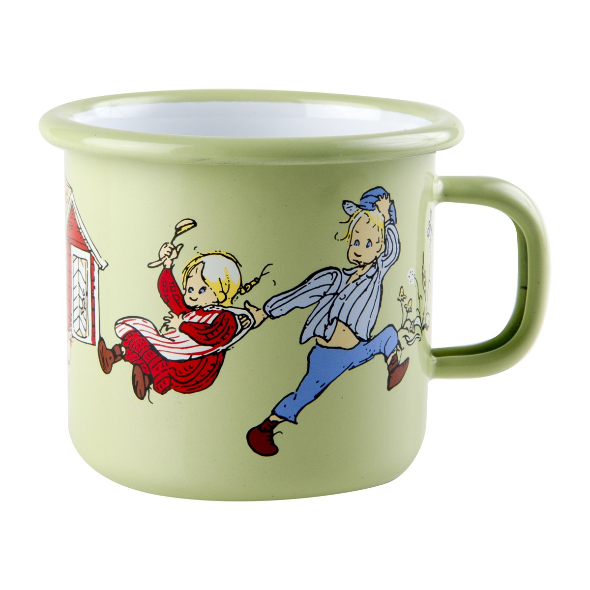 Muurla Emil & Ida emaljekopp 2,5 dl Green