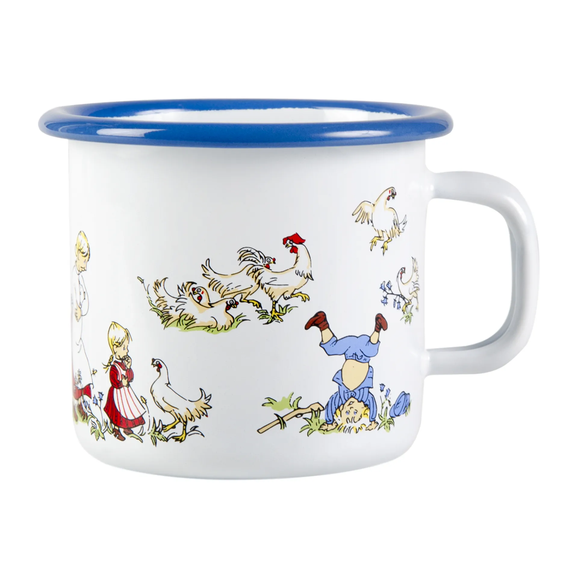Emil the family emaljekopp 2,5 dl, White  Muurla