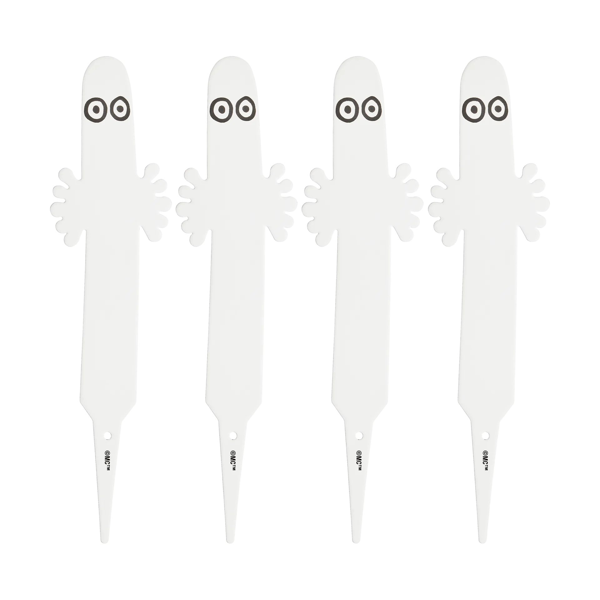 Hattifnatter planteetikett 4-pack, Hvit Muurla