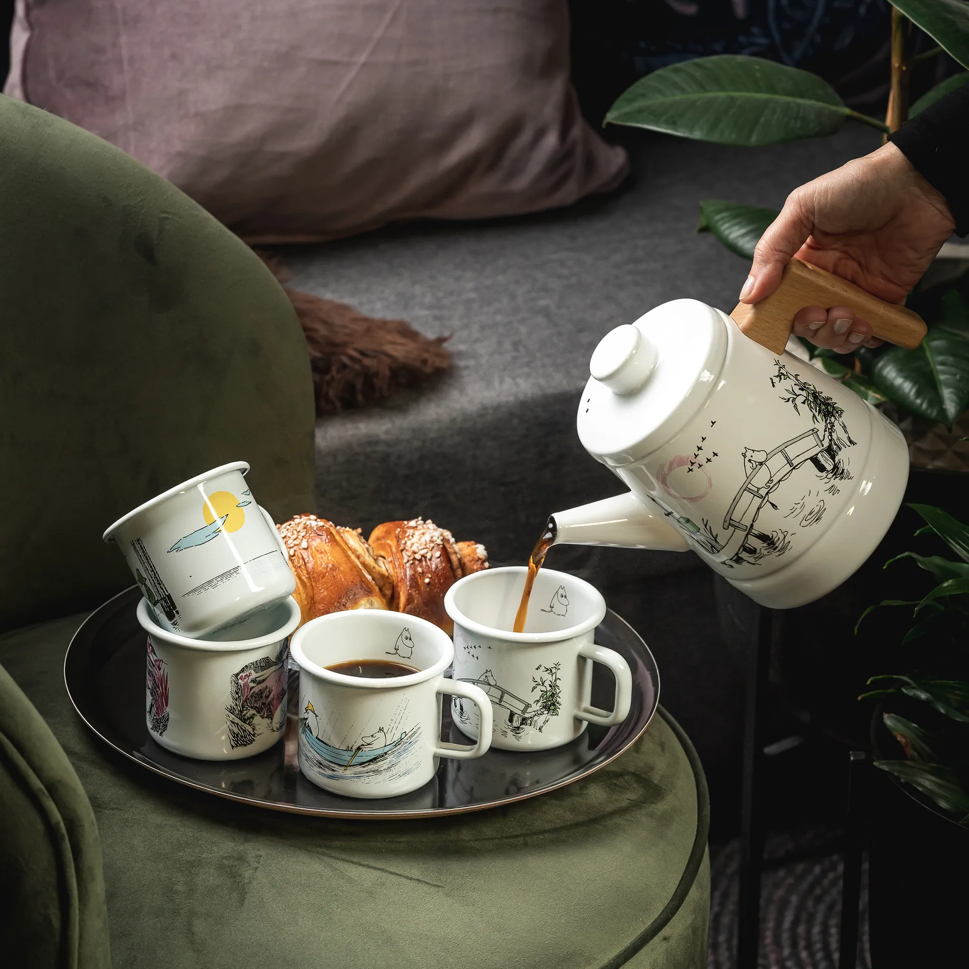 Missing you kaffekanne emalje 1,6 l, Hvit Muurla