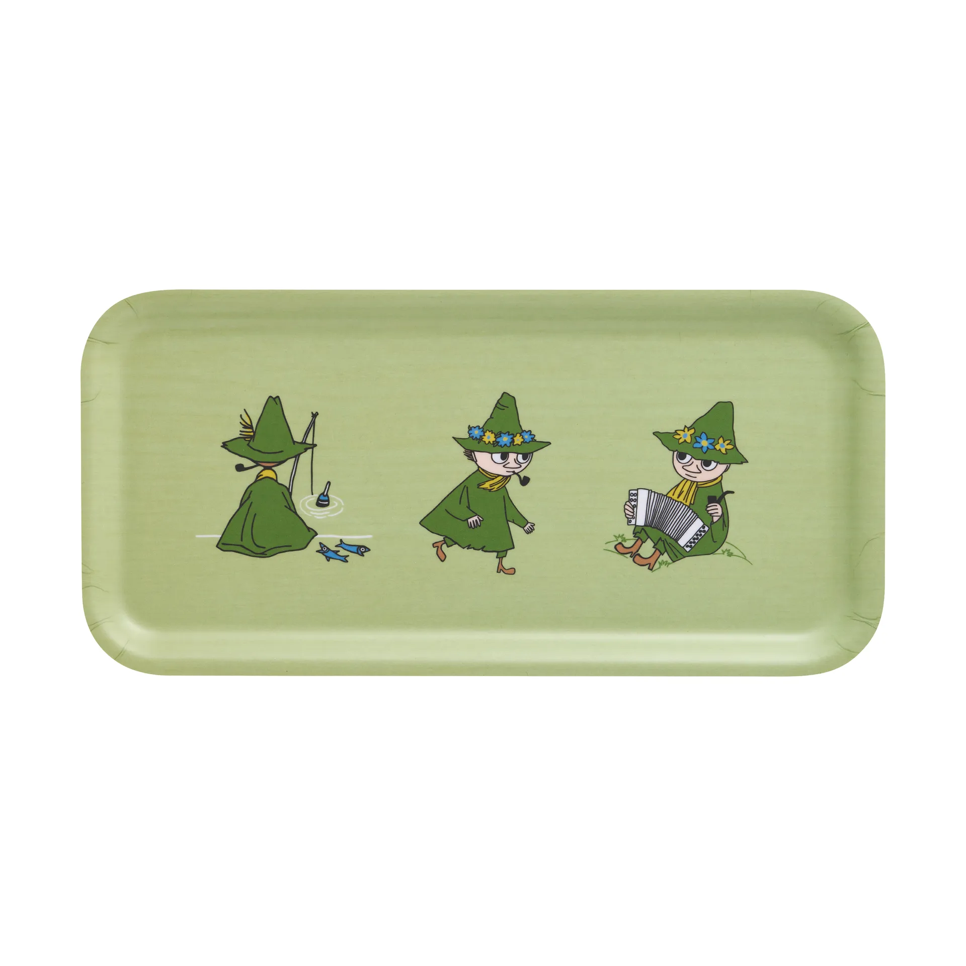 Moomin brett 13x27 cm, Retro Snufkin Muurla