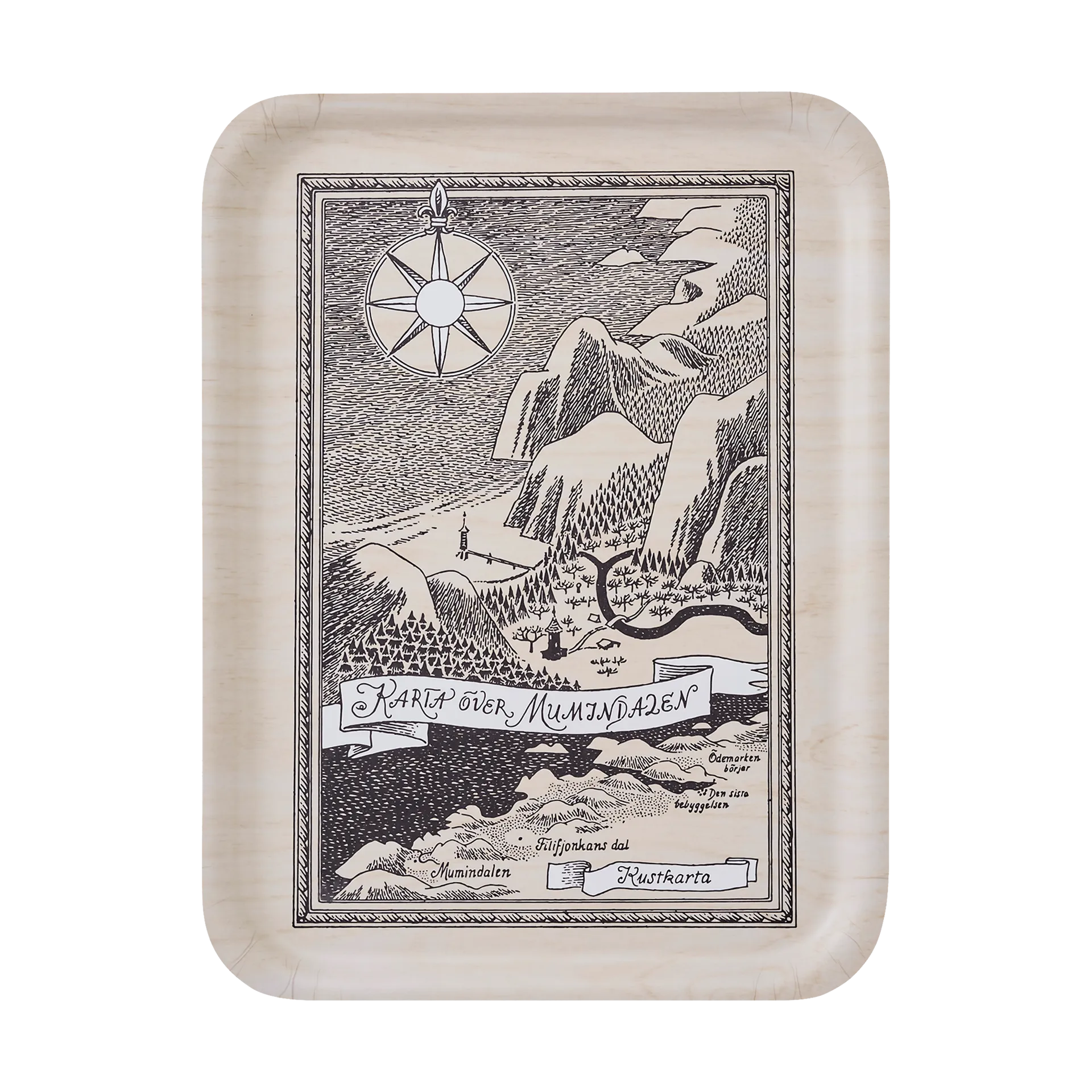 Moomin brett 32x42 cm, Swedish Moominvalley map Muurla