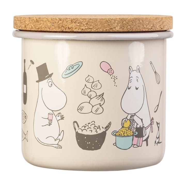 Moomin emaljekrukke med korklokk 1,3 l - Bon Appétit - Muurla