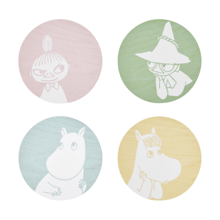 Moomin glassunderlag Ø10 cm 4-pakning - Moomin characters - Muurla