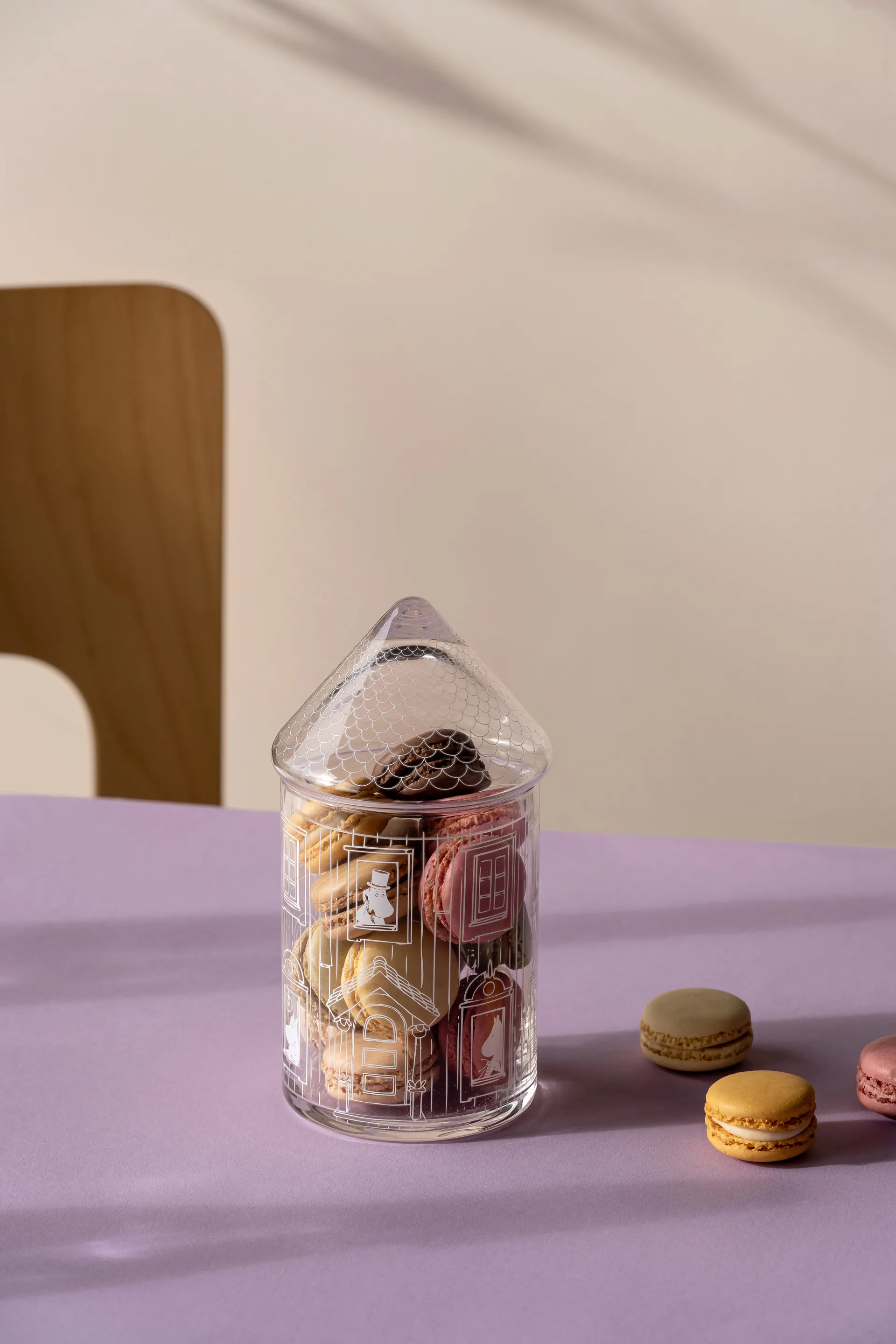 Mumin glasskrukke Ø9x18,5 cm, Moominhouse Muurla