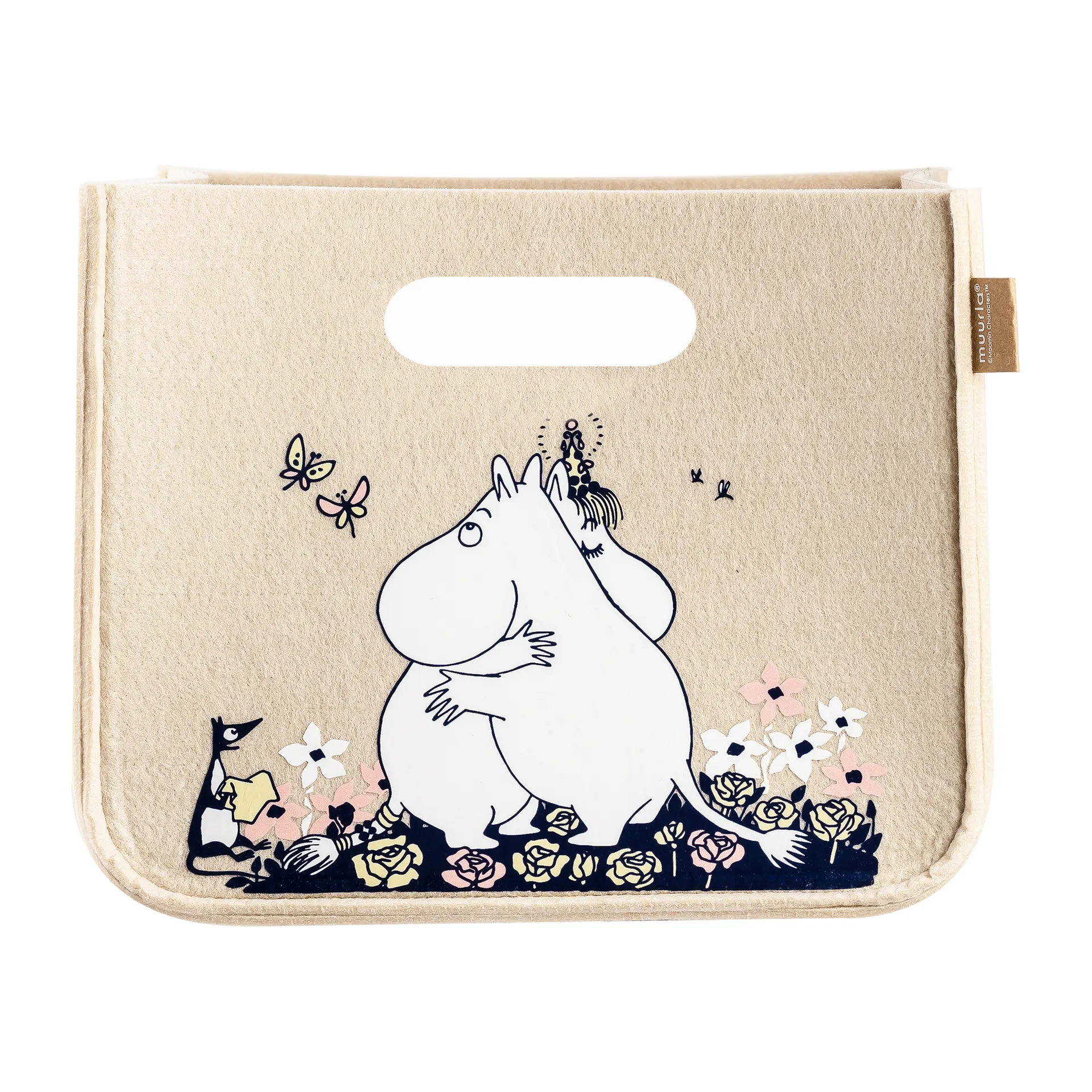 Mumin Hug oppbevaringskurv 26 x 26 cm, Beige Muurla