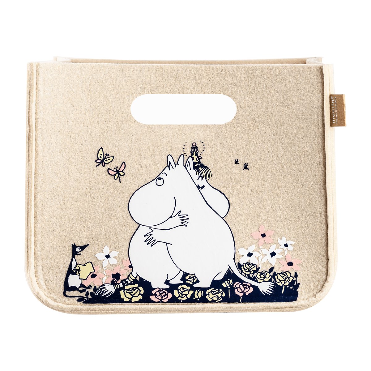 Muurla Mumin Hug oppbevaringskurv 26 x 26 cm Beige