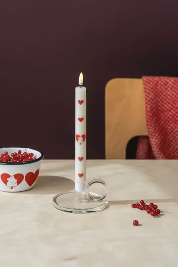 Mumin LED-kronelys 25 cm - Heart, 2-pack - Muurla