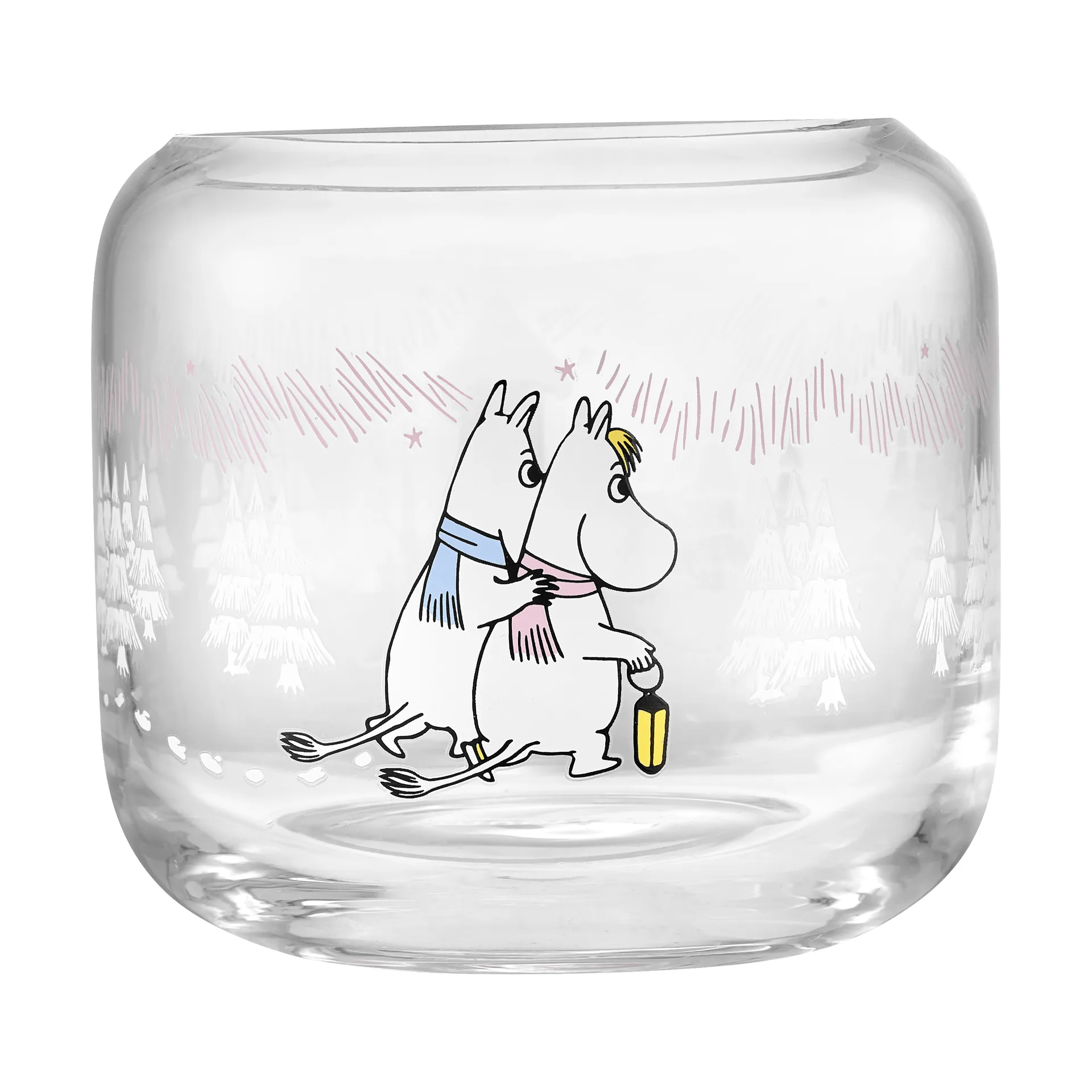 Mumin lyslykt Ø9x8 cm, Frosty Day Muurla