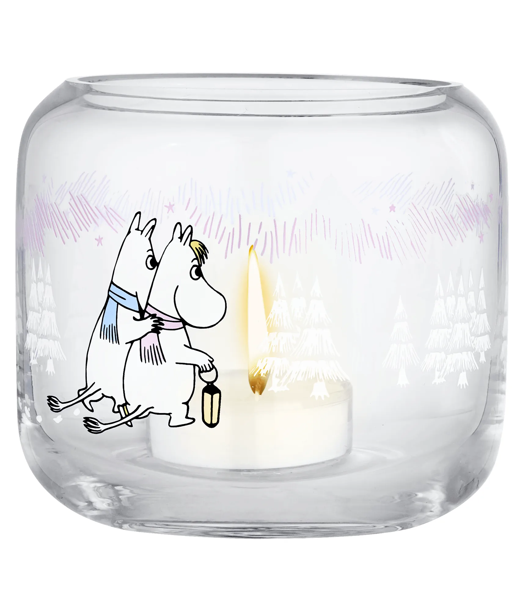 Mumin lyslykt Ø9x8 cm, Frosty Day Muurla