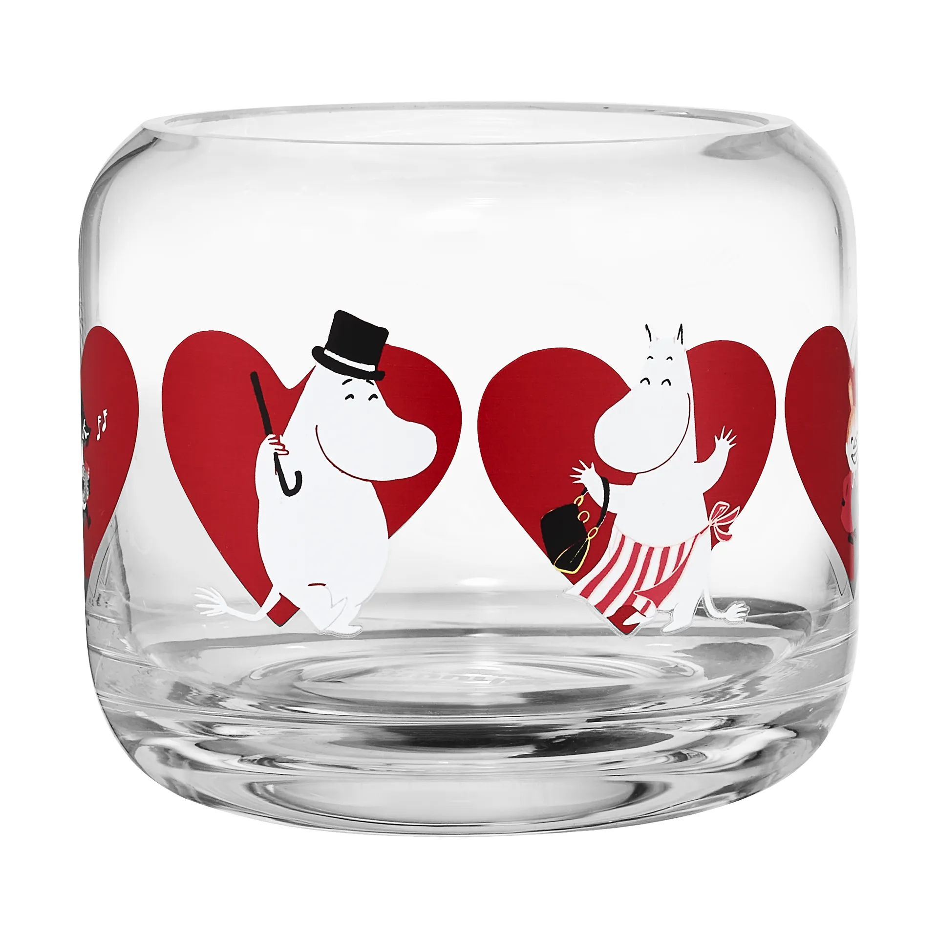 Mumin lyslykt Ø9x8 cm, Heart Muurla