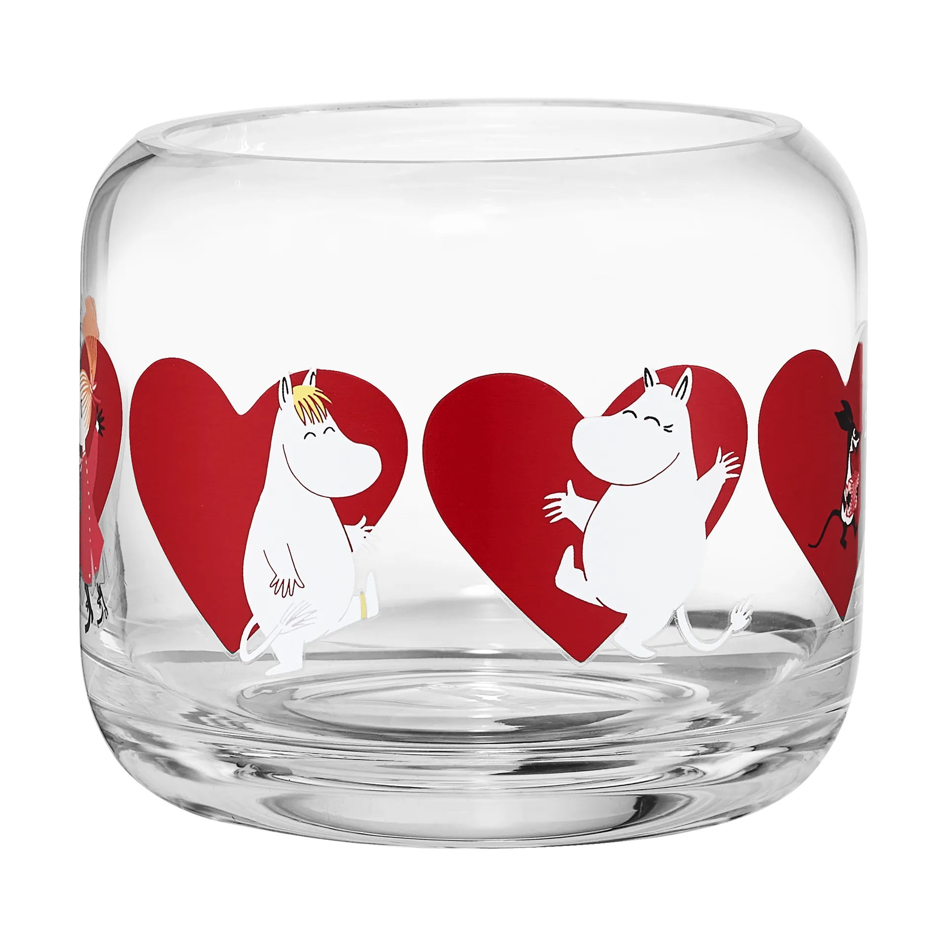 Mumin lyslykt Ø9x8 cm, Heart Muurla